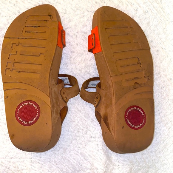 COPY - rare Fitflop Orange and tan adjustable leather sandals - Picture 2 of 2